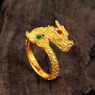 Pmrawc | Year of Birth Au999 Exquisite Spot Drill Zodiac Dragon Ring Opening Adjustable FJ1565