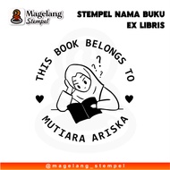 AESTHETIC BOOK NAME STAMP EX LIBRIS STAMP/ CUSTOM NAME STAMP/ FLASH STAMP/