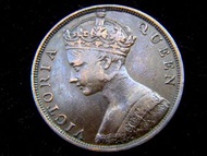 British Hong Kong-1863年(大清同治二年)英屬香港一仙(Cent)銅幣(英女皇維多利亞歌德肖像