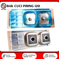 [BEST QUALITY] BAK CUCI PIRING 3S TYPE 12050 TEBAL 0.4MM STAINLESS STEEL KITCHEN SINK WASTAFEL