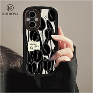 Case OPPO Reno 8Z 5 Reno 7Z 5G Reno6Z 5G Reno 8 5G Reno 7 5G Reno 6 5G Reno 4 4G Reno 5 5G 5Z 4F 2F 2Z Fashion black rose pattern silicone phone case