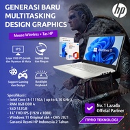 Laptop HP 14s dq2614TU untuk Bisnis, Design dan Multitasking  - Core i3-1115G4, RAM 12GB, SSD 512GB