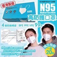 香港製造Synertech N95 Medical Face Mask 醫療口罩(1盒20個)