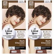 (BUNDLE OF 2) LIESE NATURAL SERIES CREAMY BUBBLE HAIR COLOR DARK CHOCOLAT - BEAUTY LANGUAGE