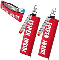 JLFDLLYYZQ 2 Pack Epipen Carrying Case, EpiPen Case with EpiPen Keychain and 2 Pieces Widgets, Epipe