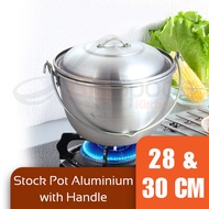 Stock Pot Aluminium With Handle - 28cm & 30cm