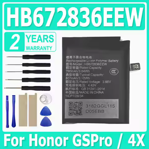 New Battery HB672836EEW For Huawei Honor GS Pro GSPro 4X GLL-AL01 GLL-AL09 NIK-AL00 ASN-AL10 Watch R