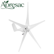 Aoresac 12V 1200W เครื่องกำเนิดไฟฟ้าลมพร้อมตัวควบคุมเครื่องชาร์จ 5 ใบมีด S ประเภท Minitype เครื่องกำ
