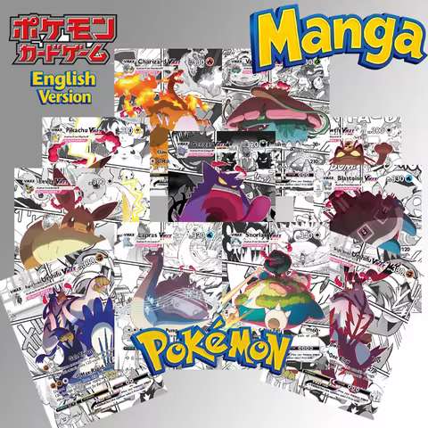 Diy pokemon selfmade Mega manga series meowth v max pikachu urshifu eevee venusaur blasoise charizar