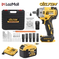 DELTON 2in1 บล็อกแบต & สว่าน 199V มอเตอร์ BRUSHLESS ไร้แปรงถ่าน พร้อมแบตเตอรี่ Li-ion 2 ก้อน Brushle