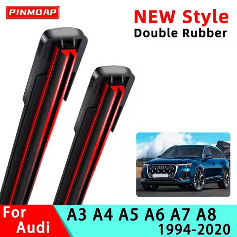 Car Wiper Double Rubber for Audi A3 A4 A5 A6 A7 A8 Front Blade Brushes Cutter Automobiles Accessorie
