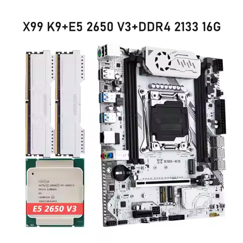 MACHINIST X99 K9 Motherboard kit Set LGA 2011-3 Intel Xeon E5 2650 V3 CPU Processor And DDR4 2133Mhz