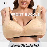 Ready stock extra large size bra for women 36-52 A-G cup printed no rims vest style front button Wir