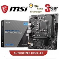 MSI INTEL PRO H610M-E DDR4 LGA1700 M-ATX MOTHERBOARD