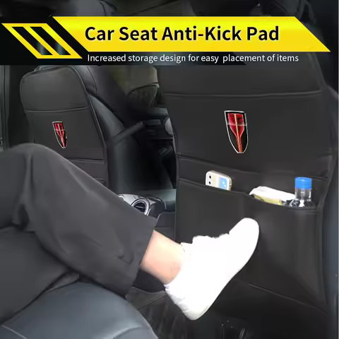 Leather Car Universal Full-Coverage Kick Pad Storage Pouch Auto Accessories For Hongqi H5 H6 H7 H9 E