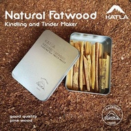 Berkualitas KATLA NATURAL FATWOOD TINDER MAKER KAYU PEMANTIK API FIRE