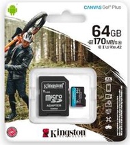 金士頓 KINGSTON SDCG3/64G 64GB Canvas Go!Plus microSD 記憶卡