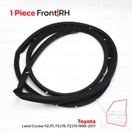 Door Edge Rubber Protection Front Black For Toyota Land Cruiser FZJ71 FZJ78 FZJ79 Year 1999-2017
