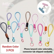 Color Blocked Phone Lanyard Universal Woven Contrast Color Anti-lost Handphone Strap Multifunctional