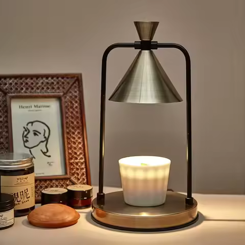 DIMMER Candle Warmers Lamp for Yankee Candle Metal Oil Burner Aromatherapy Lamps Changing Color Tabl