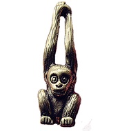 Pure brass Zodiac Monkey Vintage widget Gibbon Personality Cute mini pendant Car keychain case acces