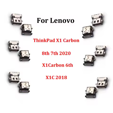 2-10pcs For Lenovo ThinkPad X1 Carbon 8th 7th 2020/X1Carbon 6th X1C 2018 Type C USB Jack Charging Po