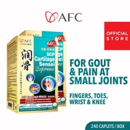 [2 Boxes] AFC SCP Cartilage Sensei Supreme for Swollen Stiff Small Joint Knee Creaking Bone &amp; Finger Pain &amp; Healthy Uric Acid Level for Gout • 4 Cartilage Types + Chondriotin + Type II Collagen • Made in Japan • 240 small caplets