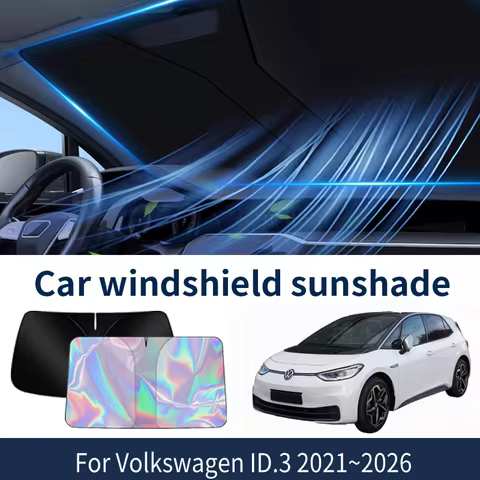 Front Windshield Sunshade For VW Volkswagen ID.3 ID3 2021~2026 2025 Car Sun Visor Heat Insulation Su