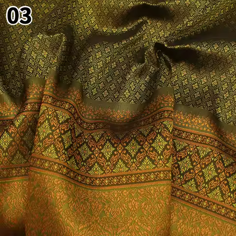 2M Ethnic Style Jacquard Fabric Southeast Asia Thailand Dai Clothes Fabric For Diy Sewing Sarong Tub