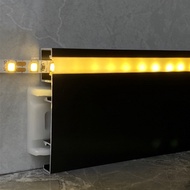 Luminous Skirting Line Aluminum Alloy Ultra-Thin Trunking Led Hidden Light with Metal Skirting Line Floor Lamp