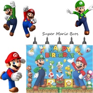 Children's Birthday Cross-border Background Banner Super Mario Decoration Party Bros.