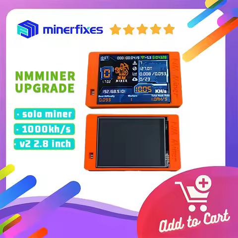 NerdMiner V2 NMMiner Upgrade 2.8-inch Display crypto mining machines 1000KH/S Solo Miner Home Use BT