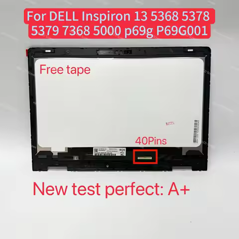 13.3" For DELL Inspiron 13 5368 5378 5379 7368 5000 p69g P69G001 Display Laptop LCD Touch Screen Dig