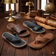 Adult men's leather flip-flops (GSL brand)