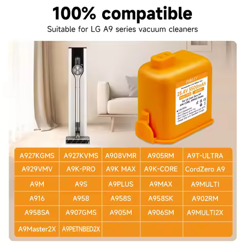 25.4V 3500mAh Battery For LG Cord Zero A9,A9S,A9K-CORE,A9MAX,A9T-Ultra,A9K-PRO,A9M,A9S,A9Plus Replac