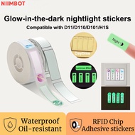 Niimbot D11/D101/D110 Luminous Stickers Waterproof Transparent Label Paper Switch Stickers Thermal P