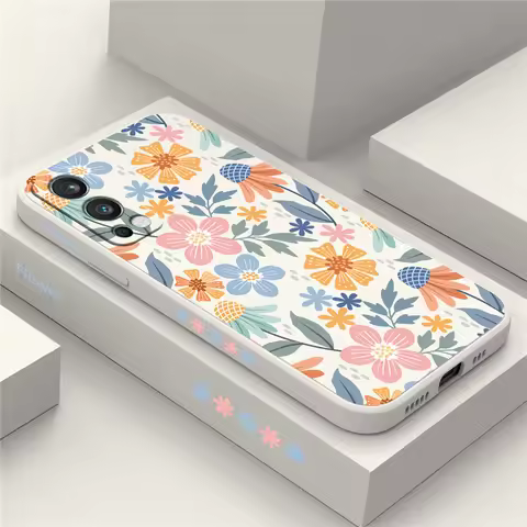 Colorful Painting Flowers Case For OnePlus 8T 9 Pro Nord 2 3 CE2 Lite Ace 2V Silicone Anti Drop Shoc