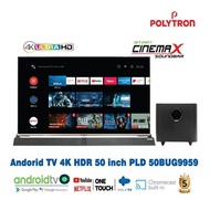 POLYTRON TV LED ANDROID 50Inch + Soundbar TV Android PLD-50BUG9959