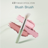 彩棠 TIMAGE Blush Brush with Tri-Color Blush Sloped Brush Head Dense Bristles Jade-like Appearance  NE