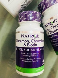 Cinnamon Chromium & Biotin 60 เม็ด Triple Actions (Natrol®) อบเชย ซินนามอน โครเมียมและไบโอติน