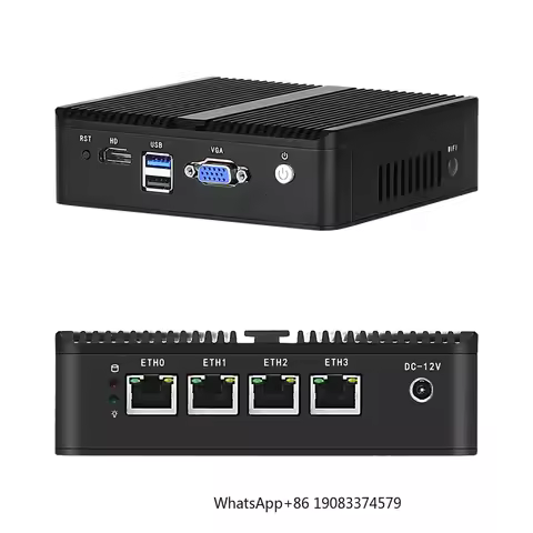 SHINEMAN Dual Core Atom E3845 N2840 J1900 Mini PC 4 LAN GBE Home Firewall/Router Pfsense VGA HD Medi