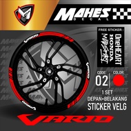 Mahes Decal - Aksesoris Stiker Cutting Sticker List Velg Motor Honda Vario 125 Vario 150 new Vario 110 Terbaru Lis Pelek Velk Variasi Set Depan Belakang CVMD VARIO 02 termurah viral