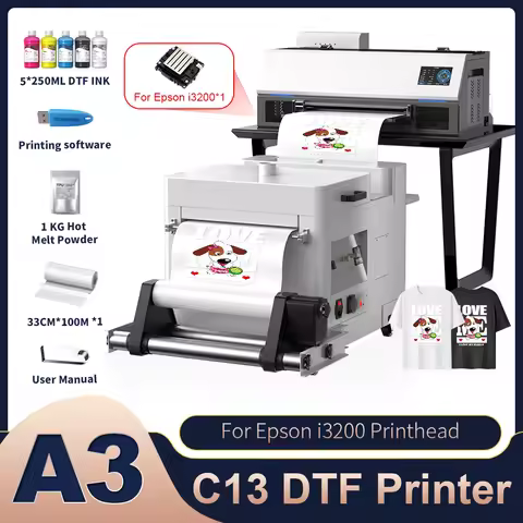 A3 DTF Printer I3200 Impresora A3 DTF Printer Machine XP600 Direct-to-Film Printer A3 DTF Printer fo