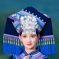 Guangxizhuang Ethnic Costume Headwear Adult March March March Minority Embroidery Costume Hat New St