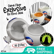 SEMPATI Cepuk Wadah Pakan Minum Burung Fiber Bulat Ebod Jaya Sepasang Cangkir Tempat Makan Makanan P