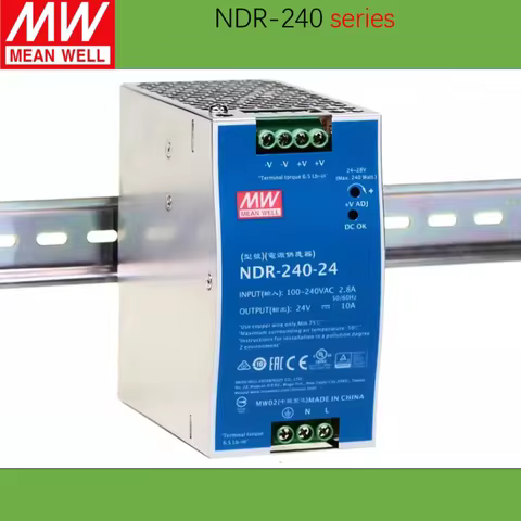 MEAN WELL NDR-75 120 240 480 12V 24V 48V meanwell NDR-75-24 NDR-120-24 NDR-240-24 NDR-480-24Single O