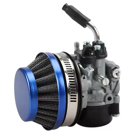 Motorcycle 19mm Racing Carburetor with 58mm Air Filter For 2 Stroke 49cc 50cc 70cc 80cc Motorized Bi