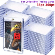 [1-10pcs 75PT/100PT/130PT/180PT]Universal Magnetic Card Holder With UV Protection - Clear Display Ca