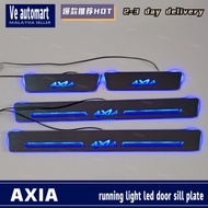 Vemart Perodua axia 4pcs led door sill plate door step running light accessories 2014 2015 2016 2017