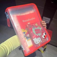 file organizer fail buku sekolah Beg fail A4 telus dopamin berkapasiti besar boleh memuatkan buku te